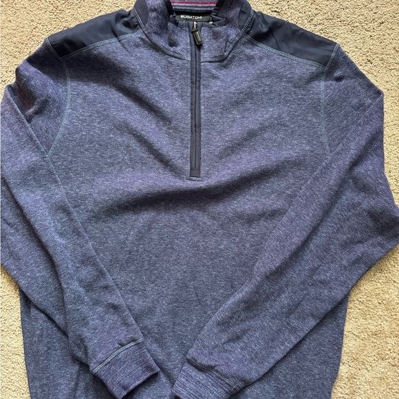 Bugatchi Quarter Zip Pullover Sweatshirt - Picture 6 of 7